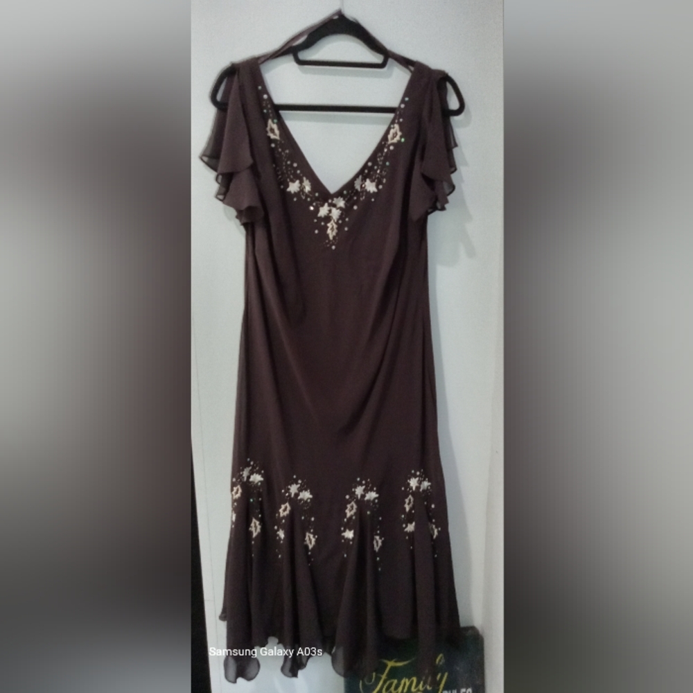 Brown dress size 14W
